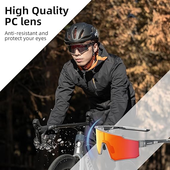 ROCKBROS Polarized Cycling Sunglasses UV400 Protection TR90 Frame Unisex