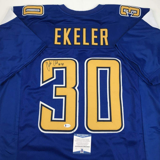 Autographed/Signed Austin Ekeler Los Angeles LA Color Rush Football Jersey Beckett BAS COA