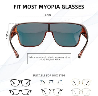 ROCKBROS Polarized Fit Over Glasses UV400 Sunglasses Wrap Around for Men Women