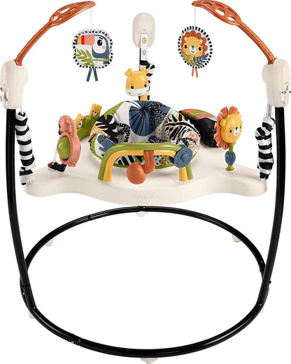 Fisher-Price Baby Bouncer Animal Activity Jumperoo With Music Lights Sounds And Developmental Toys For Infants