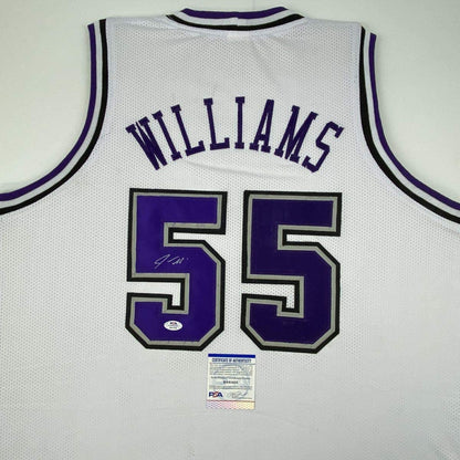 Autographed/Signed Jason Williams Sacramento White Basketball Jersey PSA/DNA COA