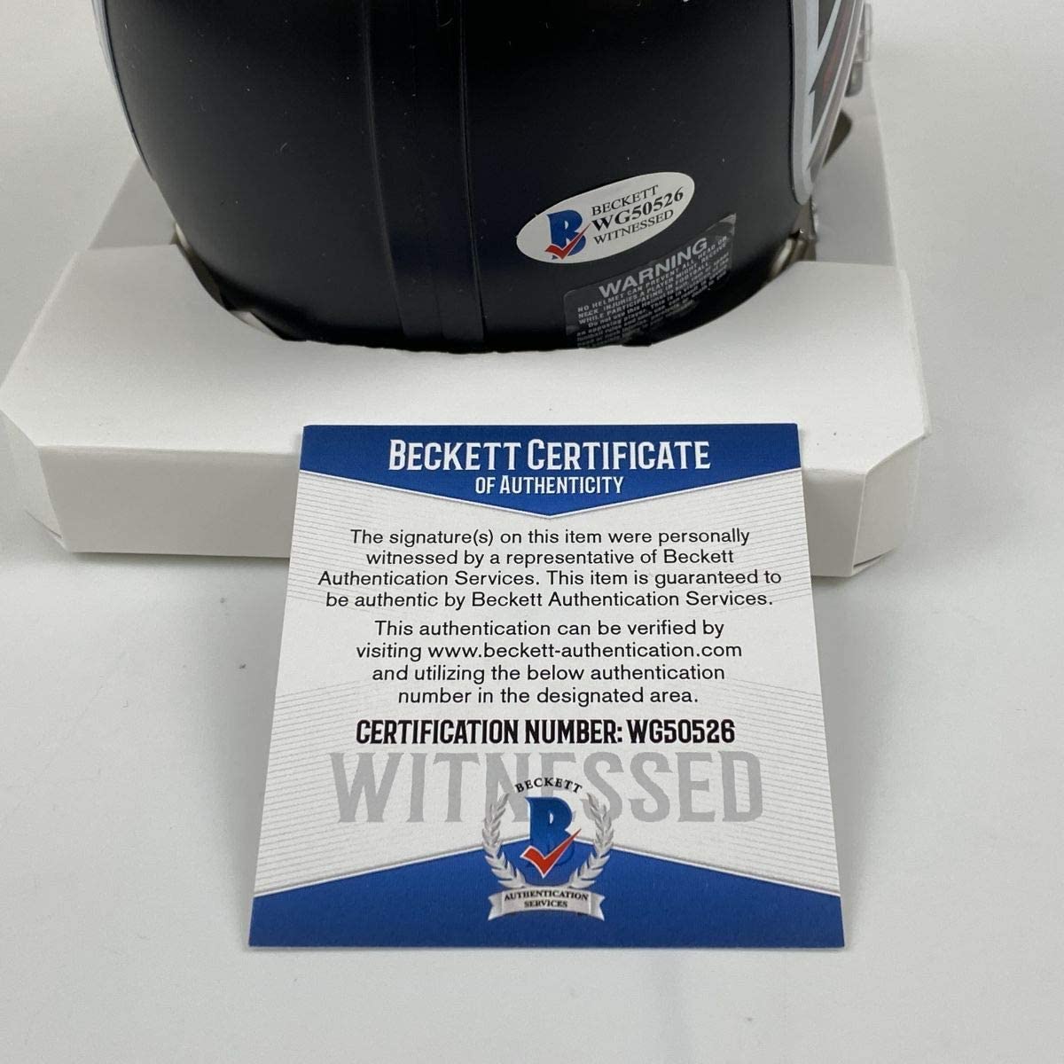 Autographed/Signed Michael Mike Vick Atlanta Falcons Football Mini Helmet Beckett BAS COA