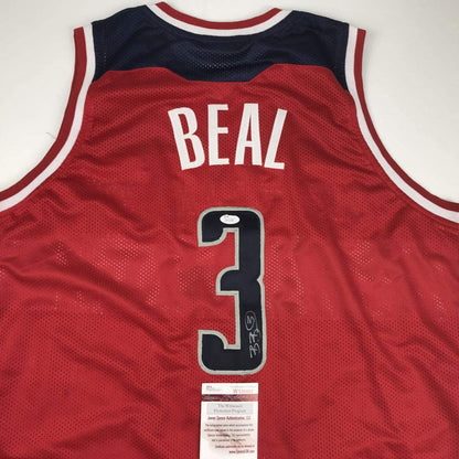 Autographed/Signed Bradley Beal Washington Red Basketball Jersey JSA COA