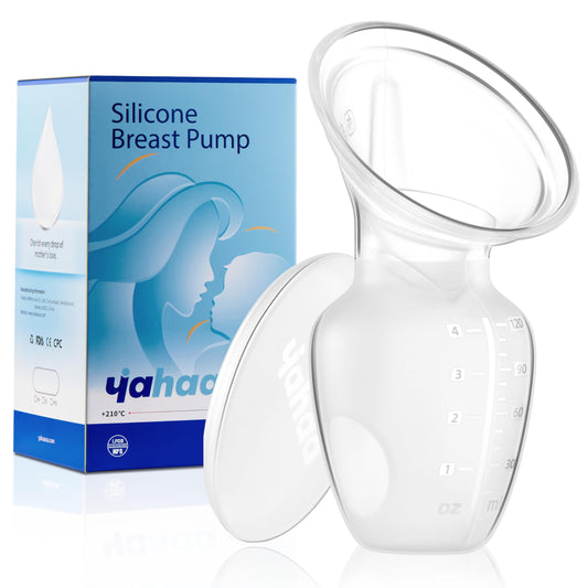 Manual Breast Pump for Breastfeeding Essentials, with Spill Free Valve,Clear,4oz