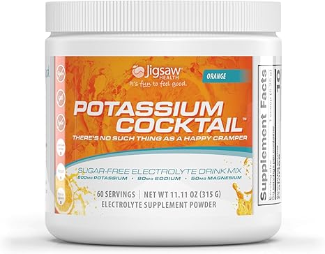 Jigsaw Health Potassium Cocktail Formerly Pickleball Cocktail | Orange, 60 Serving Jars