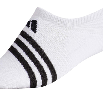 adidas Women's Superlite Super No Show Socks (6-pair), White/Cool Light Heather/Black, Medium