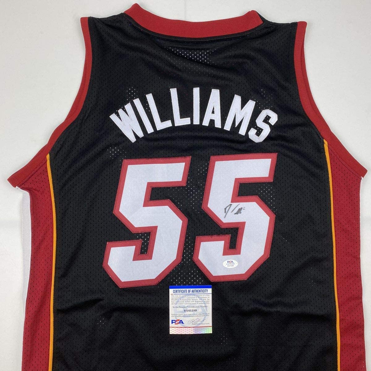 Autographed/Signed Jason Williams Miami Black Basketball Jersey PSA/DNA COA