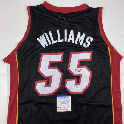 Autographed/Signed Jason Williams Miami Black Basketball Jersey PSA/DNA COA