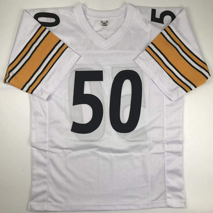 Autographed/Signed Ryan Shazier Pittsburgh White Football Jersey JSA COA