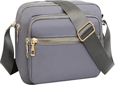 DIHKLCIO Nylon Crossbody Bags for Women Purses and Handbags Women's Casual Messenger Bag Waterproof Black Crossbody Purse