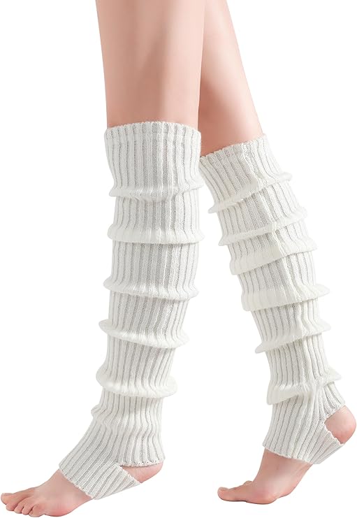 Pleneal Leg Warmers for Women - Fashion Warm Ribbed Knit Leg Warmers 80s Accessories for Party Sports Yoga Dance