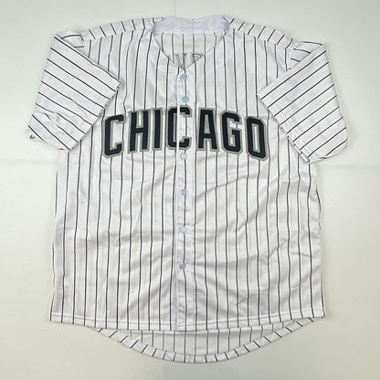 Autographed/Signed AJ A.J. Pierzynski Chicago Pinstripe Baseball Jersey PSA/DNA COA