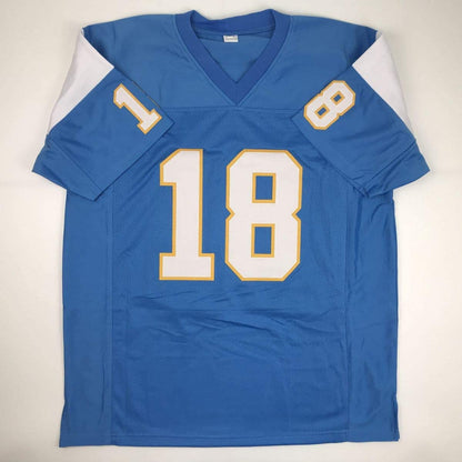 Autographed/Signed Charlie Joiner HOF 96 San Diego Powder Blue Football Jersey JSA COA