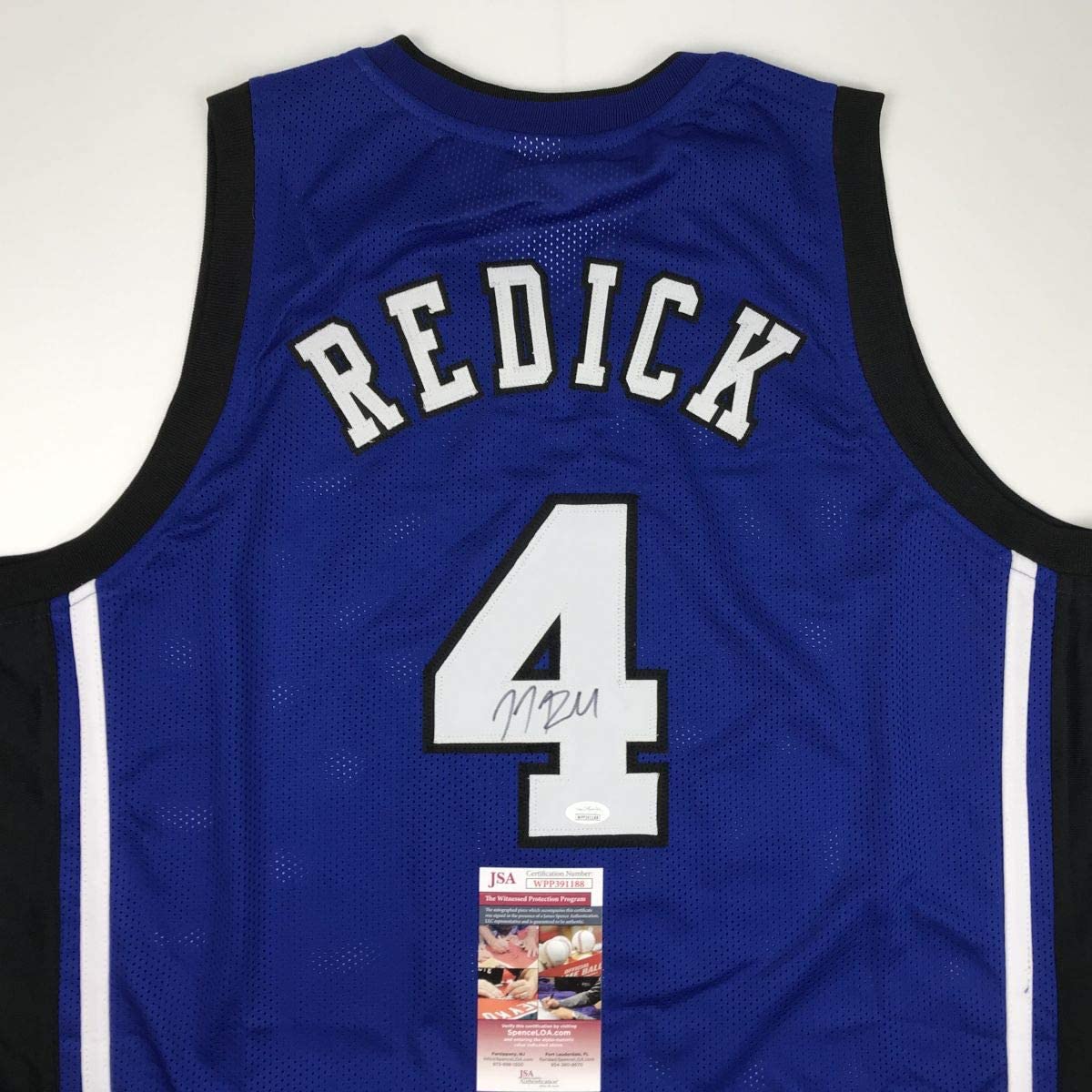 Autographed/Signed JJ J.J. Redick Duke Blue College Basketball Jersey JSA COA