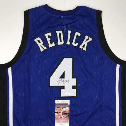 Autographed/Signed JJ J.J. Redick Duke Blue College Basketball Jersey JSA COA