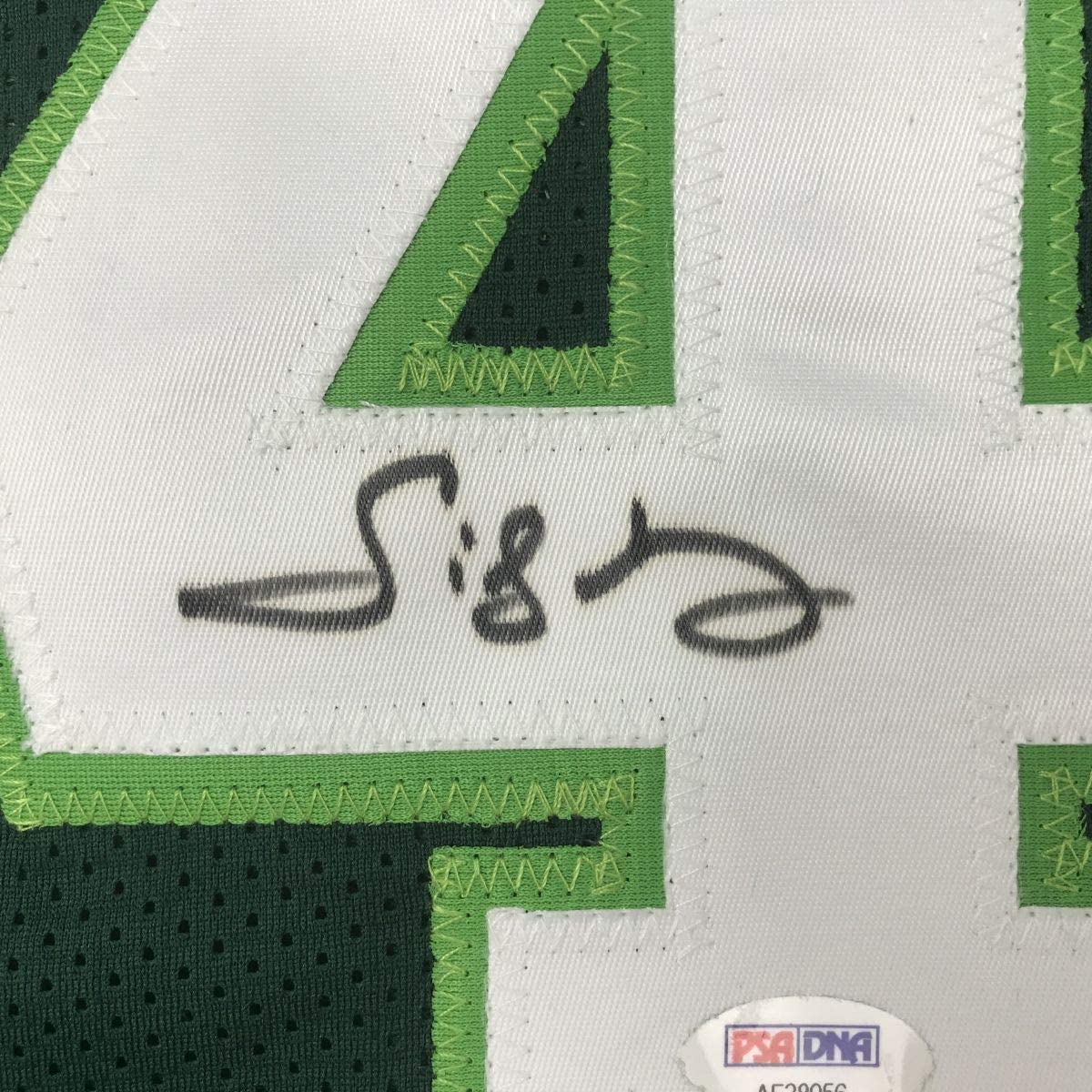 Autographed/Signed Sidney Moncrief Milwaukee Green/White Basketball Jersey PSA/DNA COA