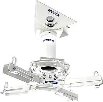 QualGear Pro-AV QG-KIT-VA-3IN-W Projector Mount Kit Accessory Vaulted Ceiling Adapter, 3" 1.5", White