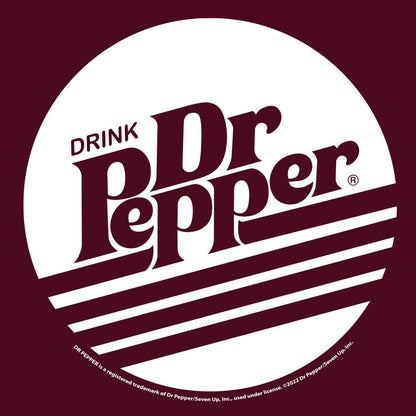 Retro Drink Dr Pepper Logo T-Shirt - Burgundy