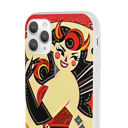 Red & Black Female Devil Flexi Phone Case
