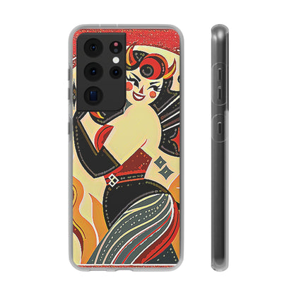 Red & Black Female Devil Flexi Phone Case