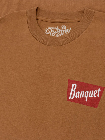 Coors Banquet Rodeo Bull Rider Front/Back T-Shirt - Brown Sugar