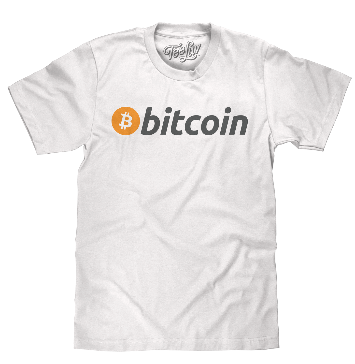 Bitcoin Cryptocurrency Logo T-Shirt - White