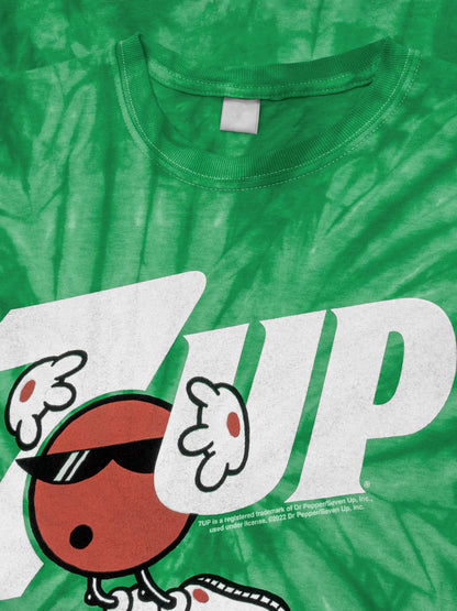 7UP Soda T-Shirt - Kelly Green Tie Dye