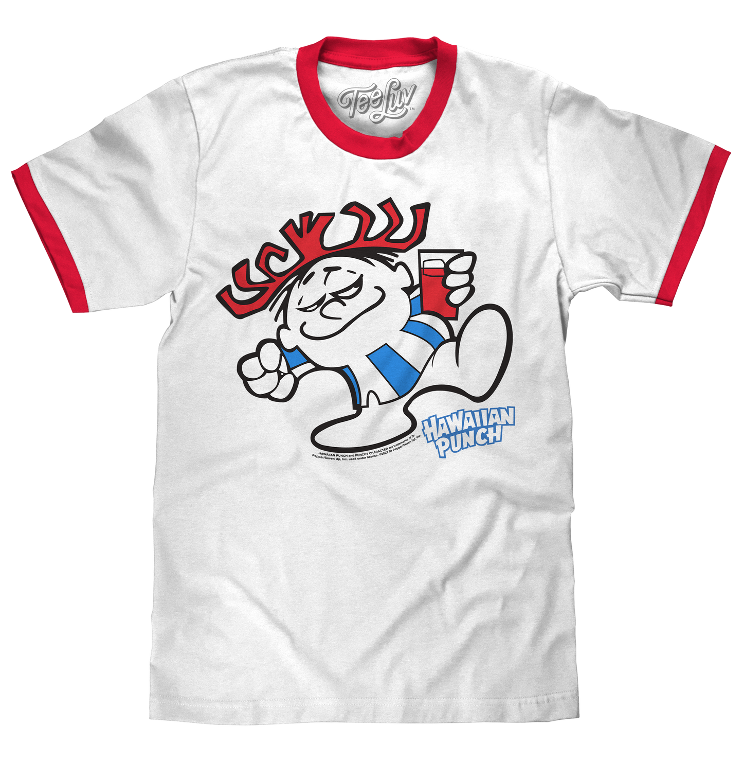 Hawaiian Punch Ringer T-Shirt - White/Red