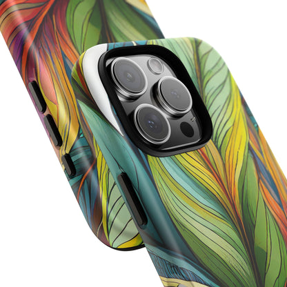Vibrant Tropical Leaf Tough Phone Case