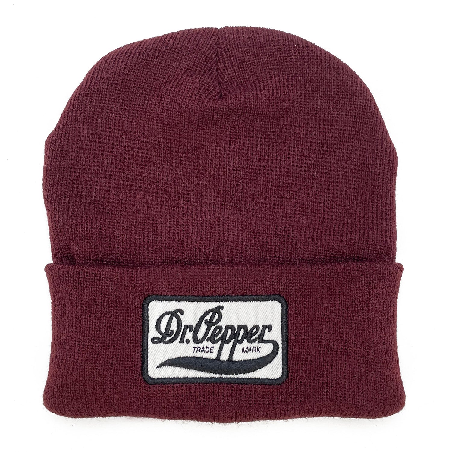 Dr Pepper Trademark Logo Beanie - Burgundy - Triathlete Store