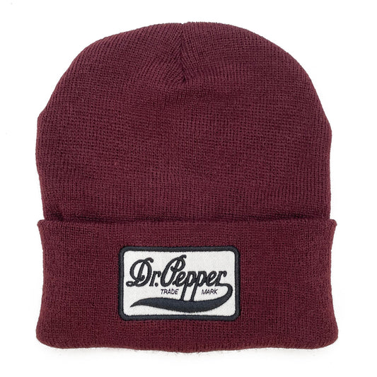Dr Pepper Trademark Logo Beanie - Burgundy