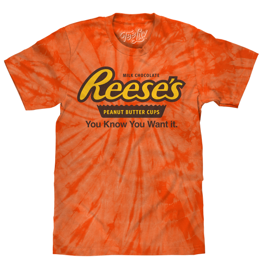 Reese's Peanut Butter Cup Tie Dye T-Shirt - Orange Spider