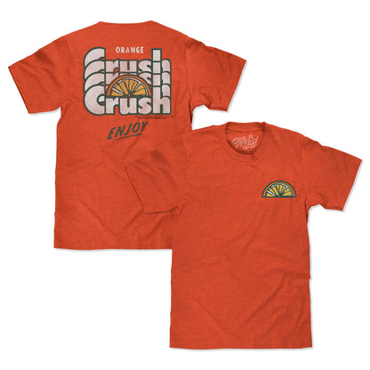 Orange Crush Soda Front and Back Print T-Shirt - Orange Heather