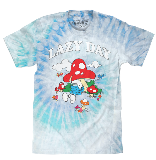 Smurfs Lazy Day Tie Dye T-Shirt - Lagoon Tie Dye