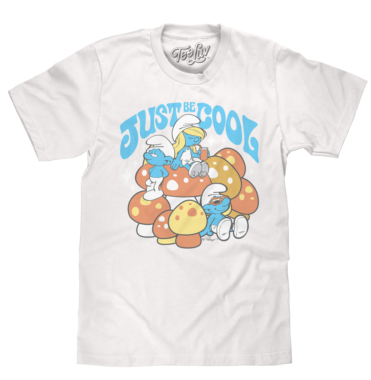 Smurfs Just Be Cool T-Shirt - White
