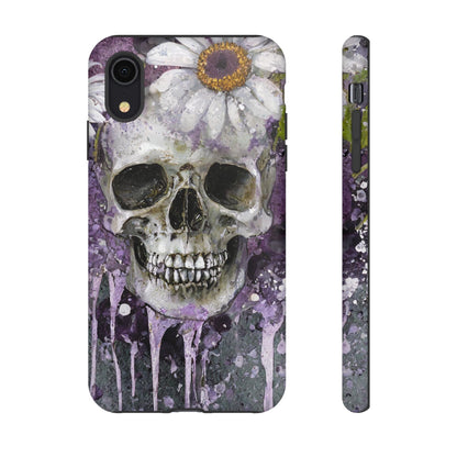 Plum Skull and Daisy Tough Phone Case
