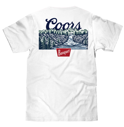 Coors Banquet Beer Front Back T-Shirt - White