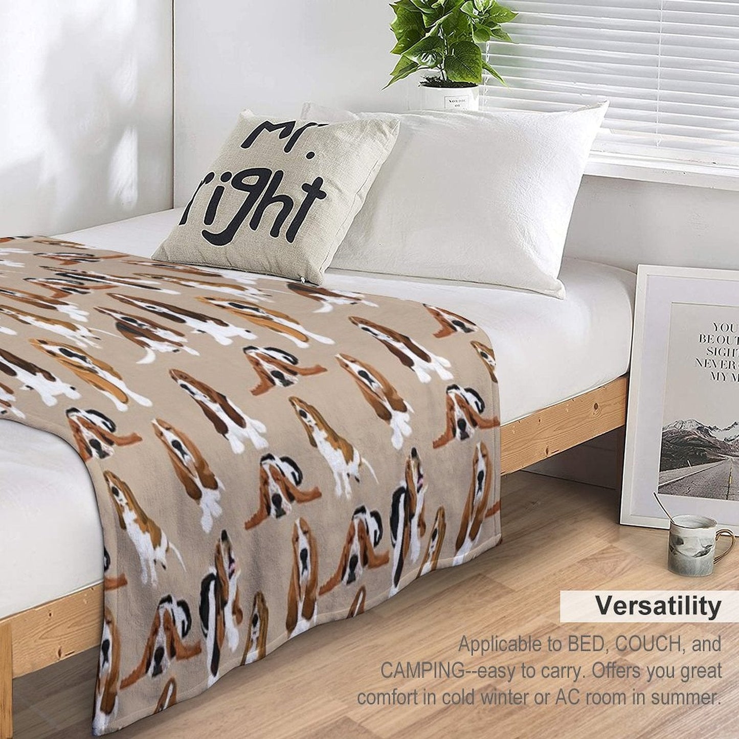 Basset Hound Throw Blanket