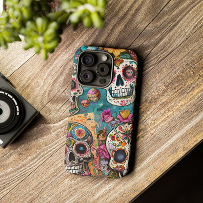 Vibrant Sugar Skull Tough Phone Case