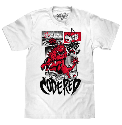 Mtn Dew Code Red Comic Book T-Shirt - White