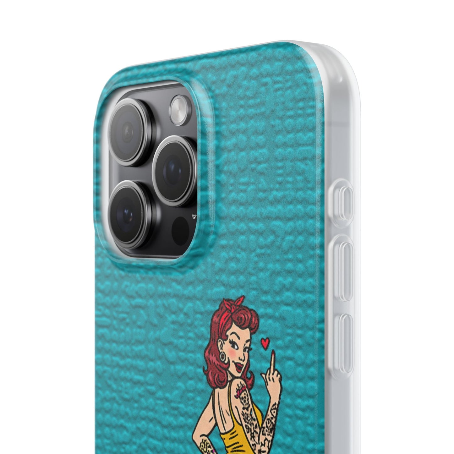 Sassy Pin-Up Stupid Boys Teal Flexi Phone Case