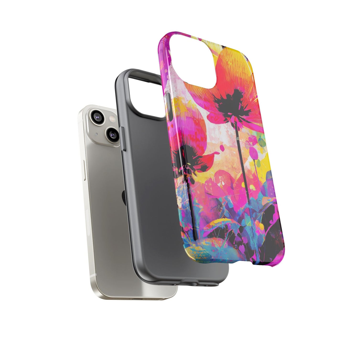 Neon Floral Tough Phone Case
