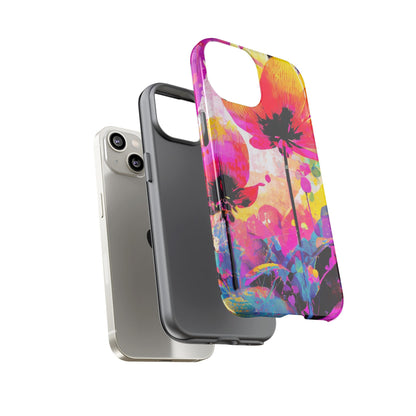 Neon Floral Tough Phone Case
