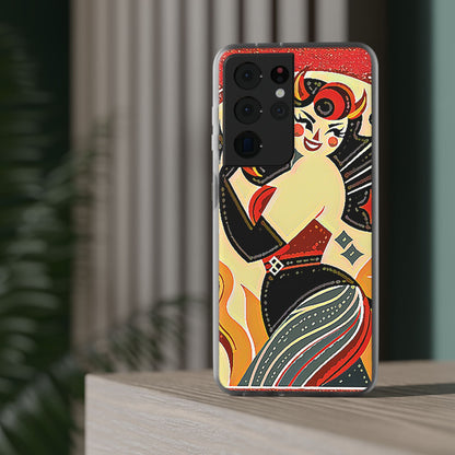 Red & Black Female Devil Flexi Phone Case