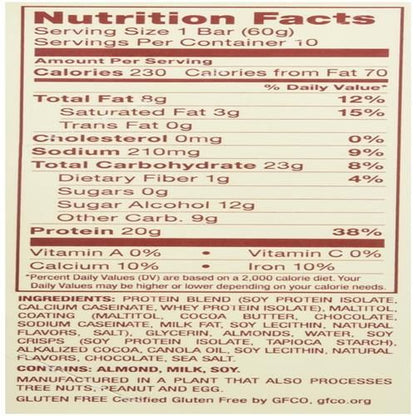 Think! Protein Bars, High Protein Snacks, Gluten Free, Sugar Free Energy Bar With Whey Protein Isolate, Brownie Crunch, Nutrition Bars Without Artificial Sweeteners, 2.1 Oz (10 Count)