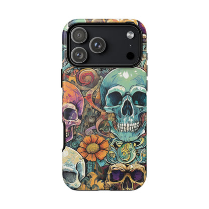 Artistic Skull Collage Tough Phone Case