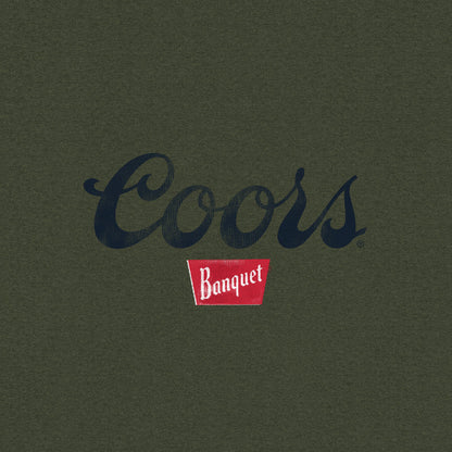 Coors Banquet The Legend Left Chest Front and Back Print T-Shirt - Military Green - Triathlete Store