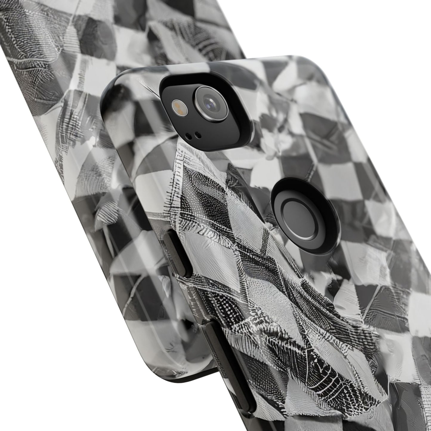 Abstract Checker Print Tough Phone Case