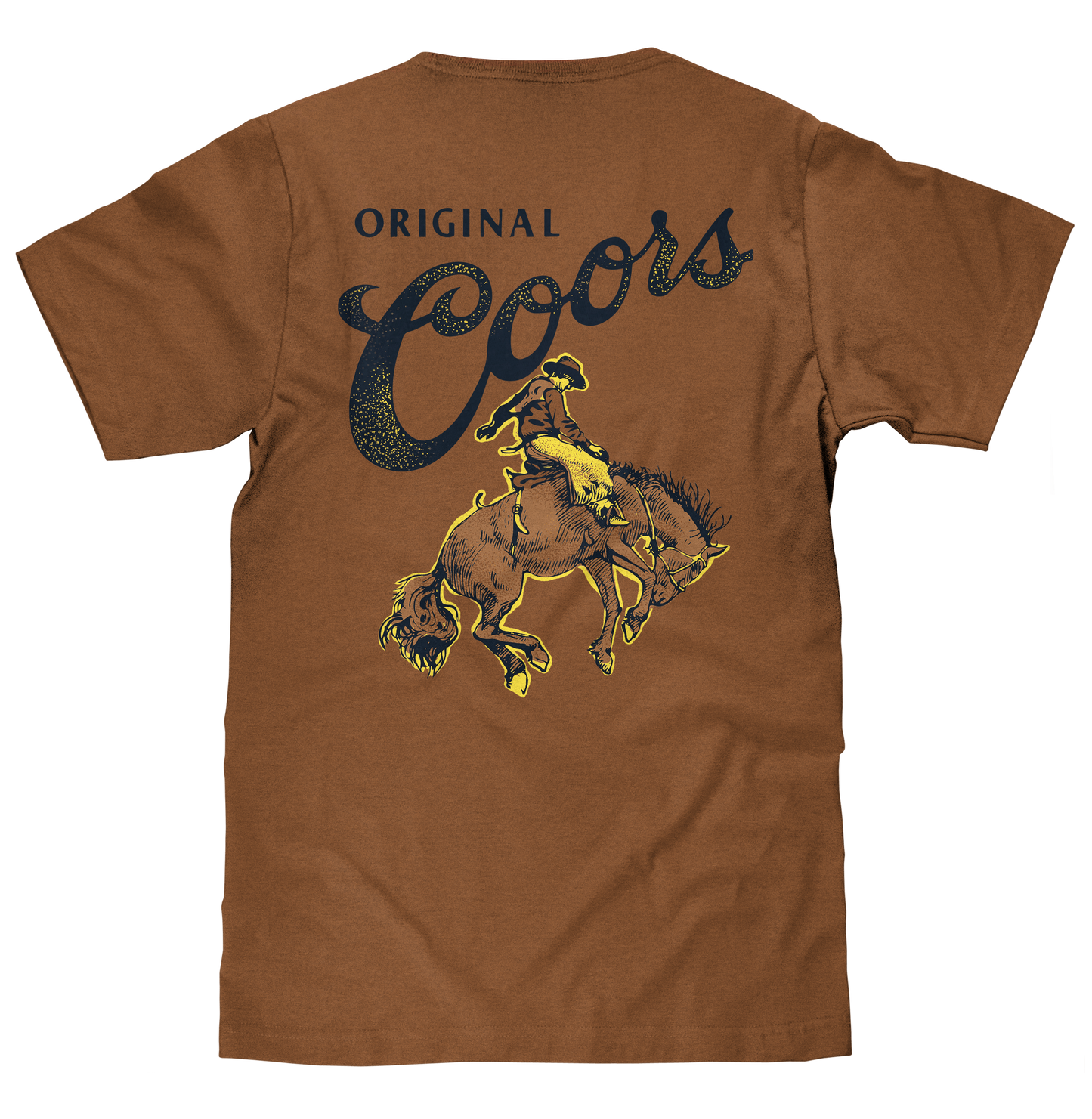 Coors Original Rodeo Cowboy Front/Back T-Shirt - Brown Sugar