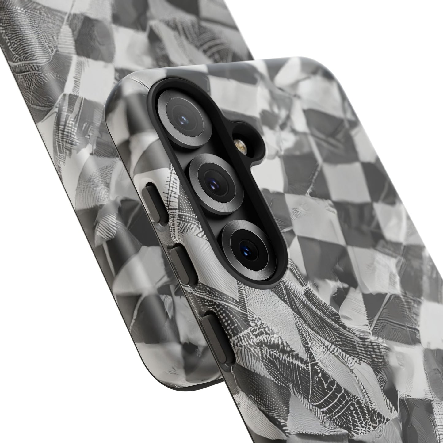 Abstract Checker Print Tough Phone Case